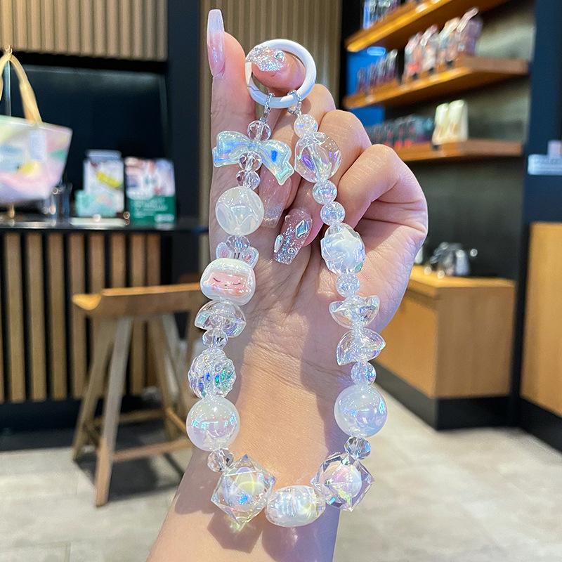 

Kawaii Cute Bubble Mart Бисерная телефонная цепочка Мультяшный брелок Подвеска Рюкзак Украшения Аксессуары Diy Бисерный брелок
