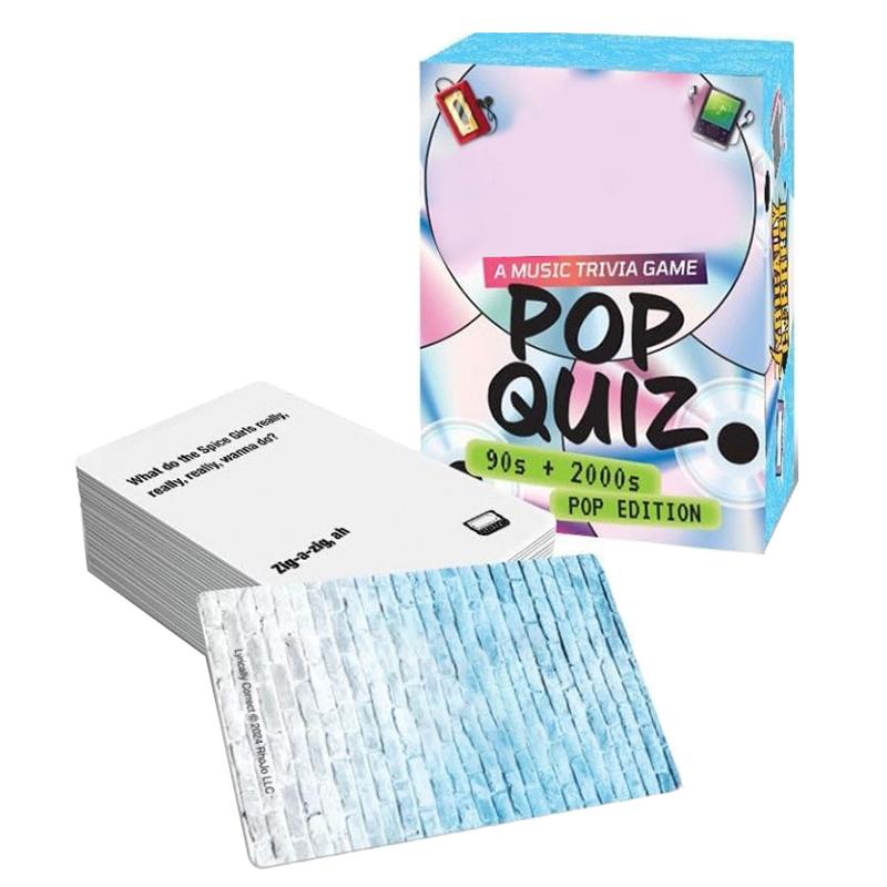 Lyrics Pop Quiz Pop Quiz 90S & 2000S Edition Music Trivia Game - Fun Pop Music Guessing Card Game For Adults And Teens