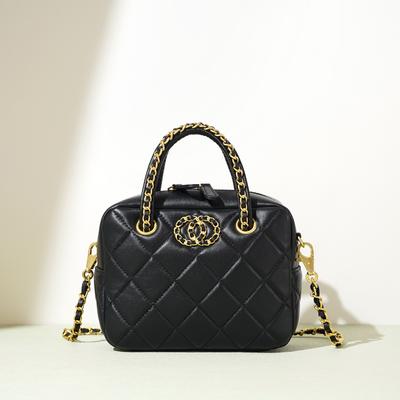 French Light Luxury Small Fragrance Style Crossbody Bag Women's Chain Fashion Trend Shoulder Bag Simple and Versatile Handbag Bag