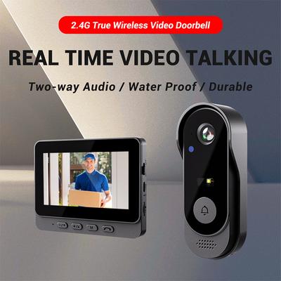 4,3" Smart Video Doorbell Venkovní vodotěsný interkom Doorbell Infračervené noční vidění Audio Monitorování v reálném čase Bezpečnostní kamera X8