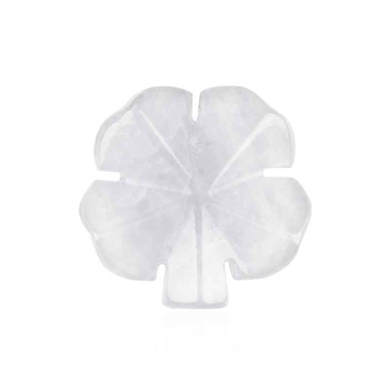 1pc Natural Stone Four Leaf Clover Carving Figurines Ornaments Reiki Stone Crafts Home Tabletop Decoration Gift