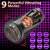Automatic Heating Sucking Blowjob Masturbator Cup 9 Vibrations with 8 Thrust Modes And 2 Heating Levels 3D Textured Tunnel Sex Toy For Male