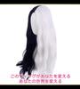 CaseEden Cosplay Wavy Center Heat Black WIG6196 Wig, Hair, Part, Long, 60cm, Resistant, & Silver,
