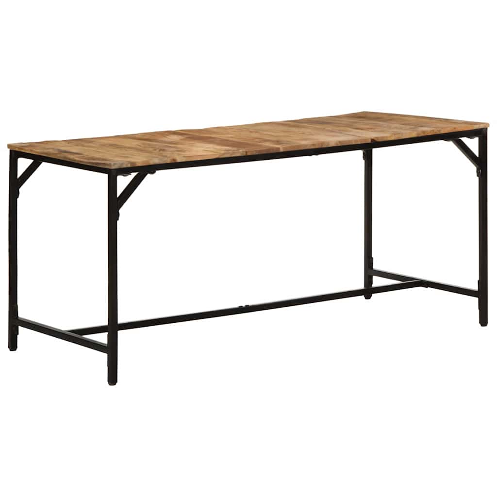 Dining Table 160x80x75 Cm Rough Solid Mango Wood