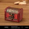 1Pc Antique Mini Wood Treasure Chest Storage Box Jewelry Organizer Box Gift Box Chinese Classical Antique Small Box