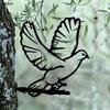 Anticorrosion Metal Pigeon Plaque Elegant Housewarming Gift for Garden