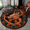 Fashion Dragon Round Carpets Living Room Bedroom Area Rug Room Bedside Chair Floor Mat Decorat Alfombra Birthday gift Poster Mat
