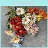 Long Stem 6 Head Daisy Silk Flower For Photography Props And Events