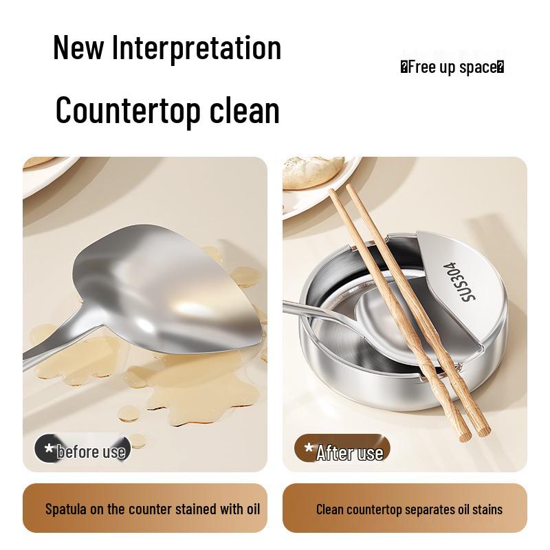 Stainless Steel Kitchen Rack for Ladles, Pot Lids, and Spatulas - Heat Resistant, Anti-Scald, Countertop Organizer.