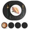 Light luxury round leather placemat waterproof and oil-proof western food mat hotel anti-scalding and heat insulation mat premium