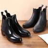 Women's Chelsea Rain Shoes Fashion  Waterproof Garden Shoes Comfortable Anti-slip Rubber Sole Rain Boots For Ladies