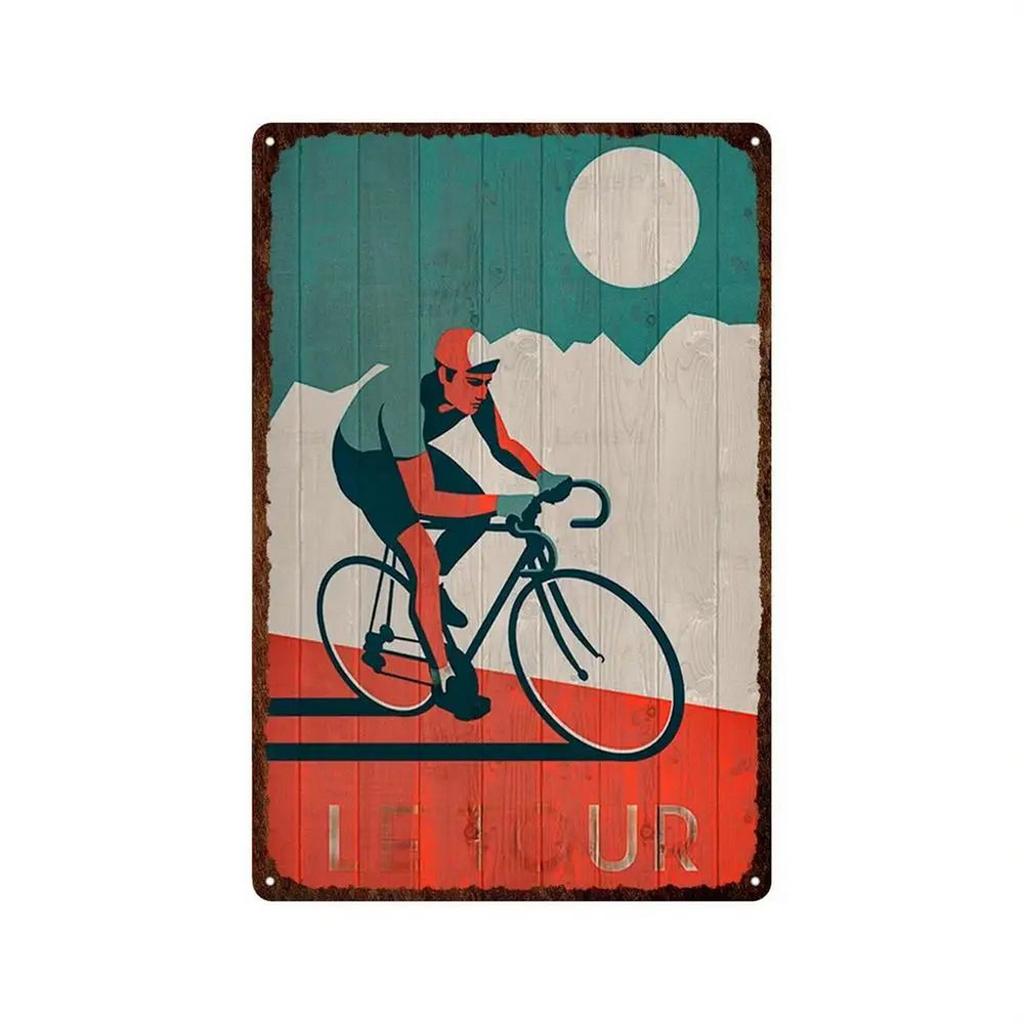 Francie Cyklistika Kovové plechové cedule Deska Nástěnná dekorace Vintage umělecké plakáty Železné malby pro pánský pokoj Domácí kavárnu Zahradní klub Bar