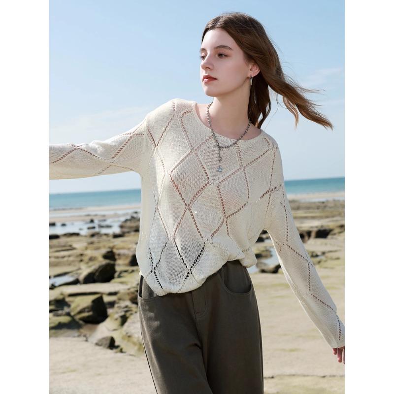 DIMANAF 2025 Autumn Women Sequins New Sweaters Knitting Basic Fashion O-Neck Style Loose Pullover Sweater