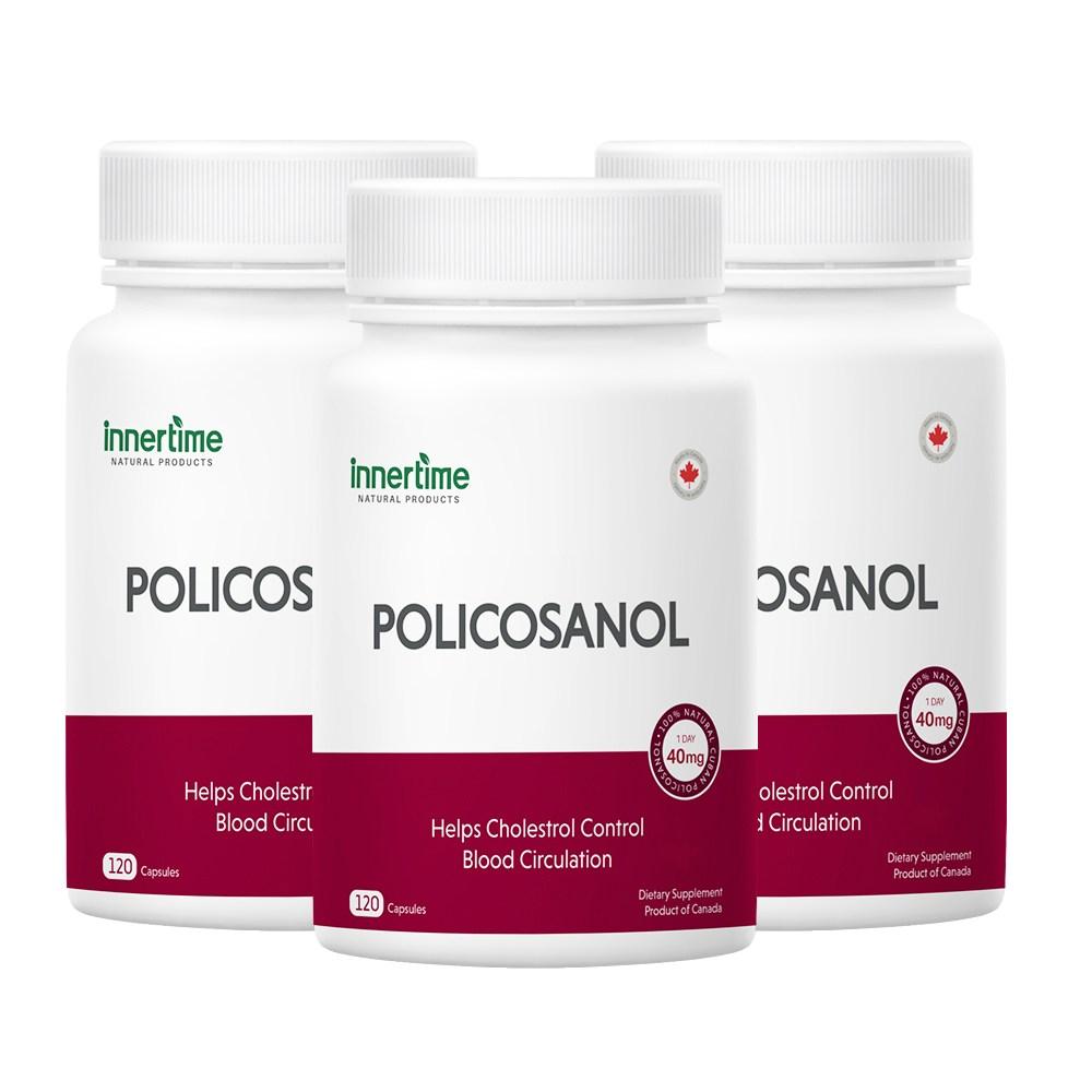 Canada Inner Time Policosanol 40mg 120 Capsules 3 pcs
