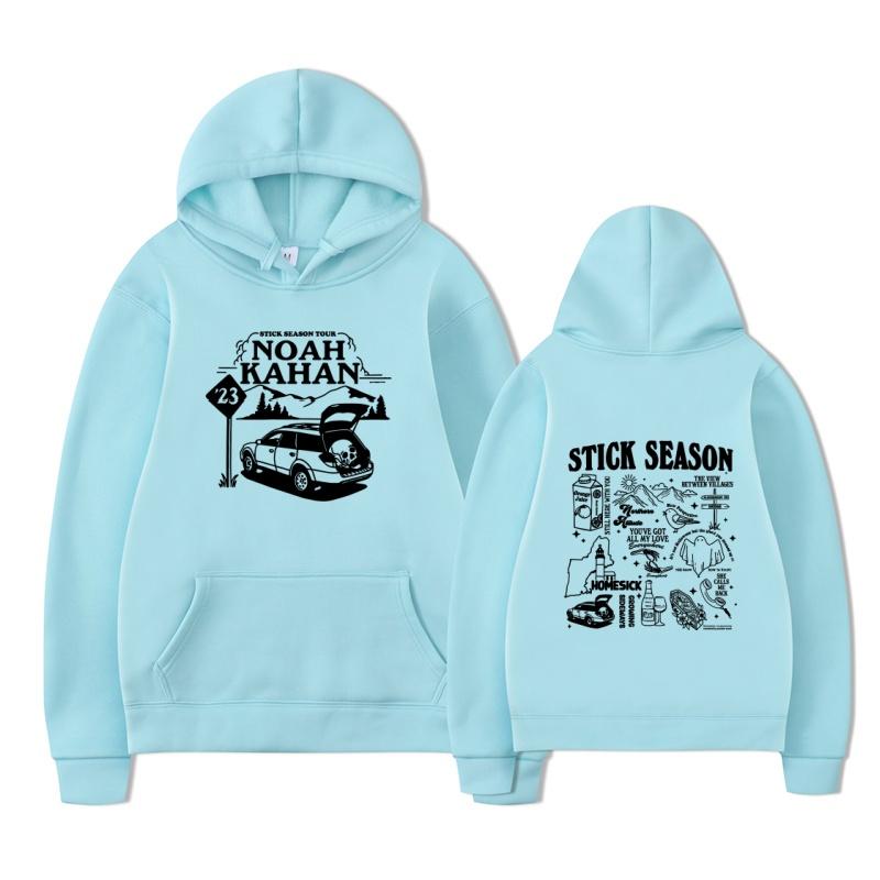 Noah Kahan Stick Season Merch Country Music Album Hoodie Sweatshirt Winter Warm Pullover Top Streetwear Unisex