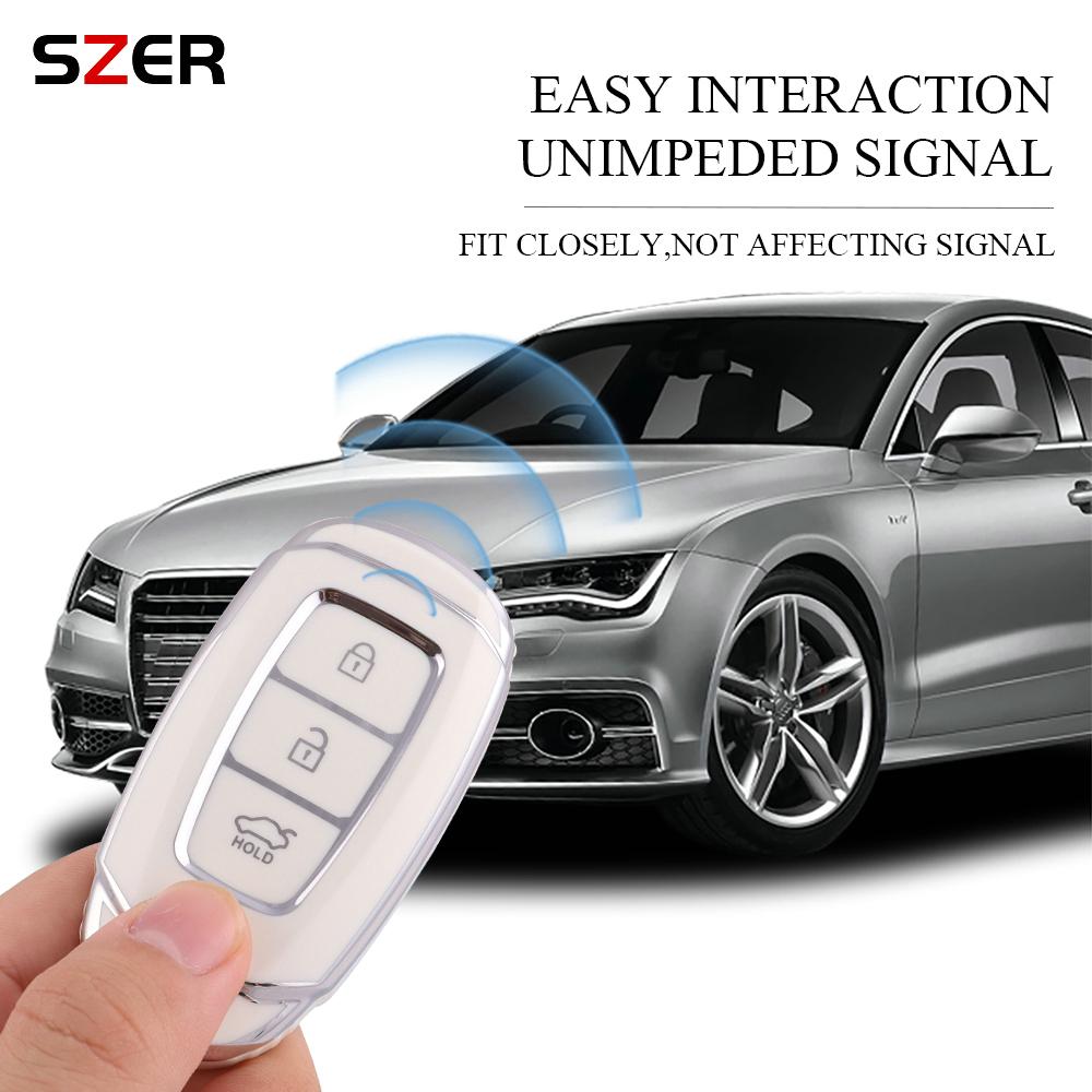 3 4 Buttons Tpu Car Key Case Cover Shell Fob For Hyundai I30 Ix25 Elantra Kona Solaris Azera Grandeur Ig Tm Accent Santa Fe