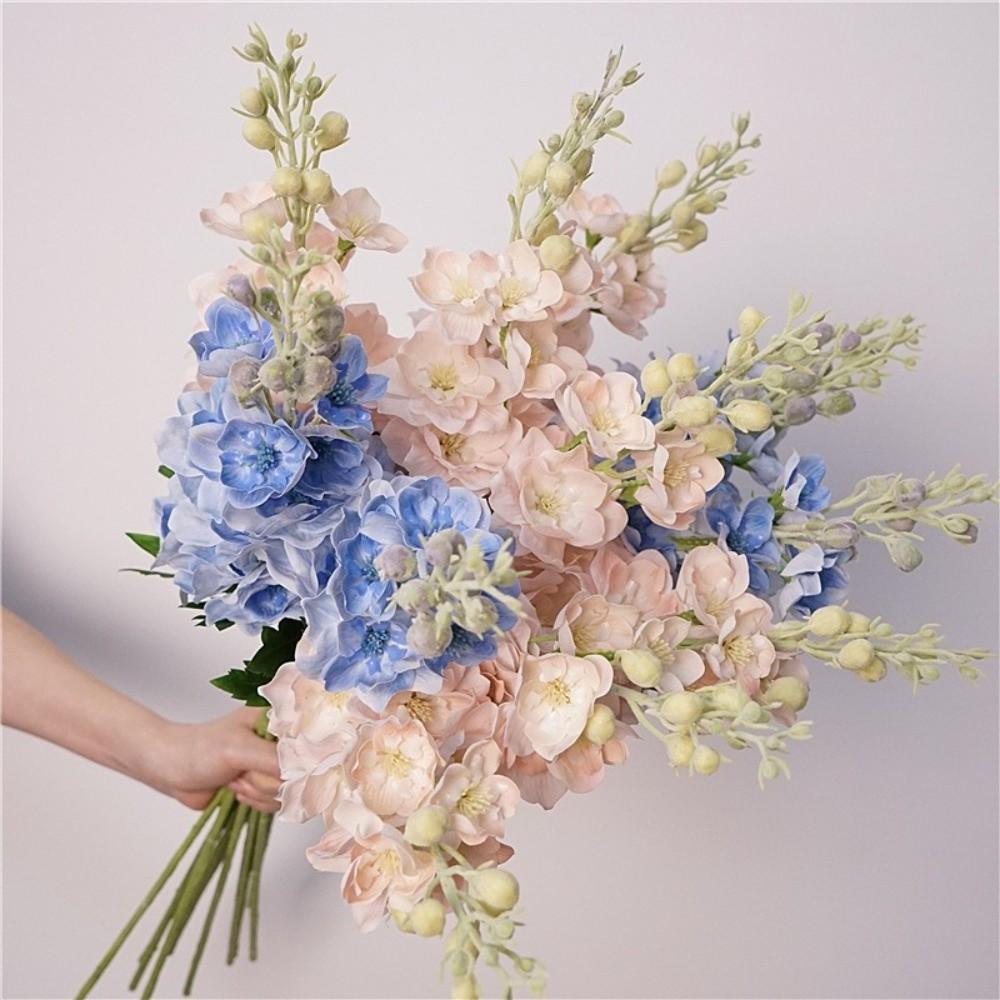 Lifelike Delphinium Stem Moisturizing Simulation Flower Artificial Delphinium Flower  Family Party