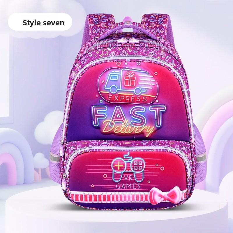 Sac à dos scolaire enfant dessin animé en tissu Oxford respirant et imperméable pour enfants de l'école primaire