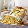 1PC Pompompurin Print Flannel Blanket, High quality All Seasons, Home Decor, Warmth and Comfort, Perfect for Christmas Gifts