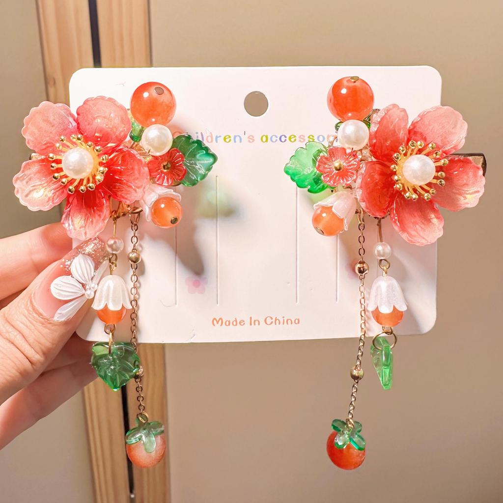 Kids' Classic Hanfu Hair Clip: Fairy Bow Tassel Hairpin for Girls