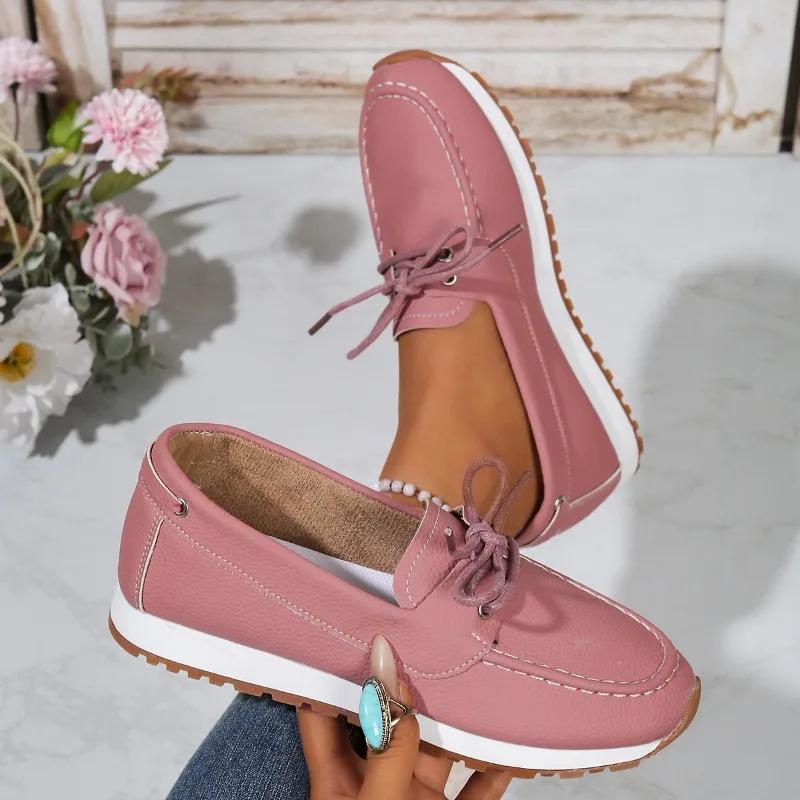 Fashion Ladies Shoes Hot Sale Platform Women's Vulcanize Shoes Outdoor Walking Lace Up Low Heel Woman Sneakers Versatile Casual Sneaker
