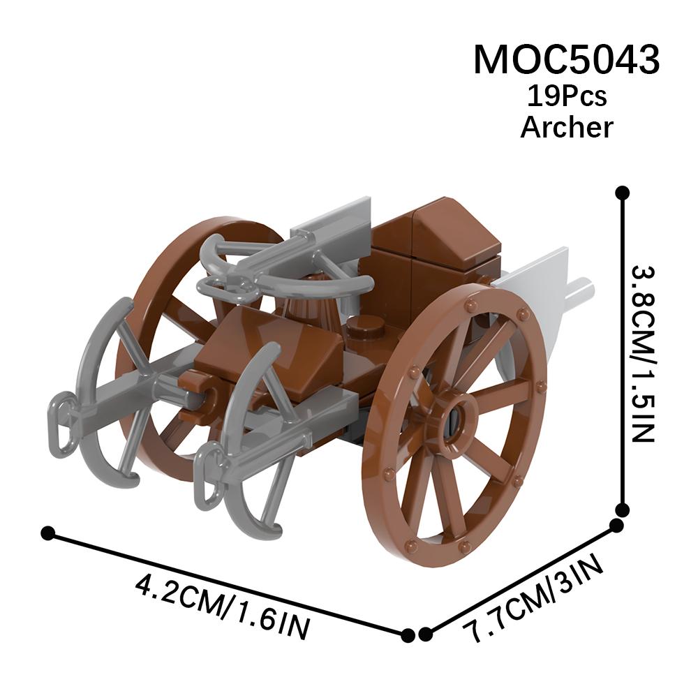 Military Series MOC Bricks Middle Ages WW2 Artillery Catapult Siege Compatible With Figures Adult Building Blocks Kids Toys Gift