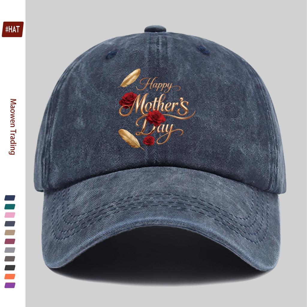 pc pcs Rose Golden Foil Print Trucker Hat Adjustable Snapback Cap Suitable for Women Men Lightweight Vintage Baseball Cap