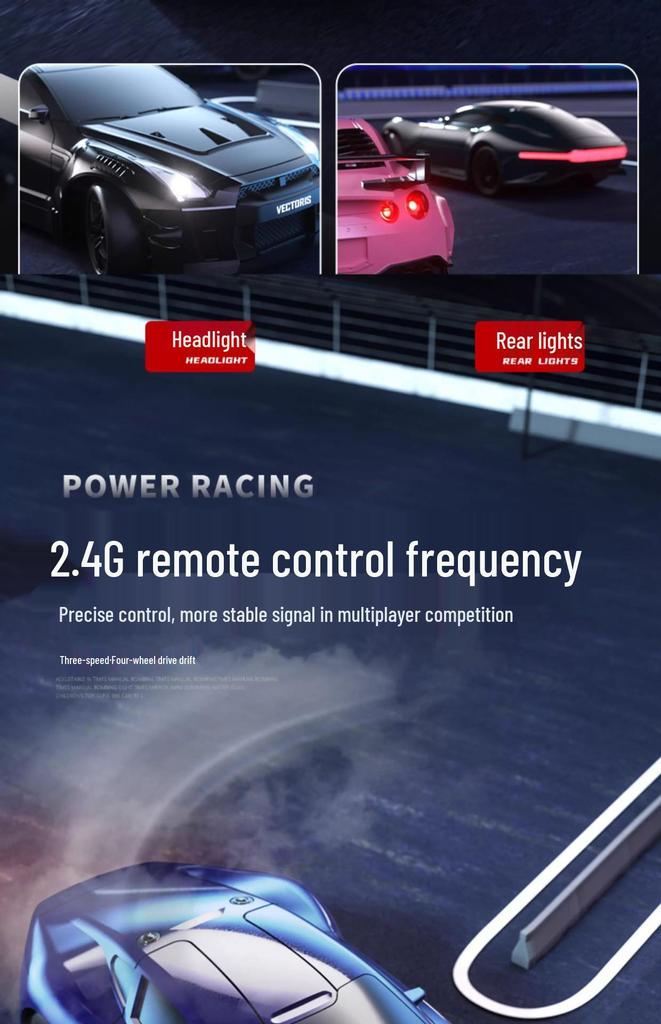 High-Speed RC Drift Sports Car: Four-Wheel Drive Toy for Boys & Kids