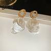 Drop Earrings Set 1 Pair Women Round Shell Tassel Decor