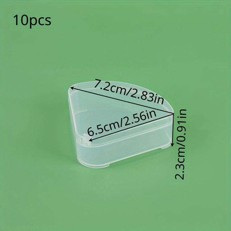 5/10pcs Triangle Powder Puff Storage Case - Shatterproof & Dustproof,Stylish Transparent Container for Anti-Pollution Protection