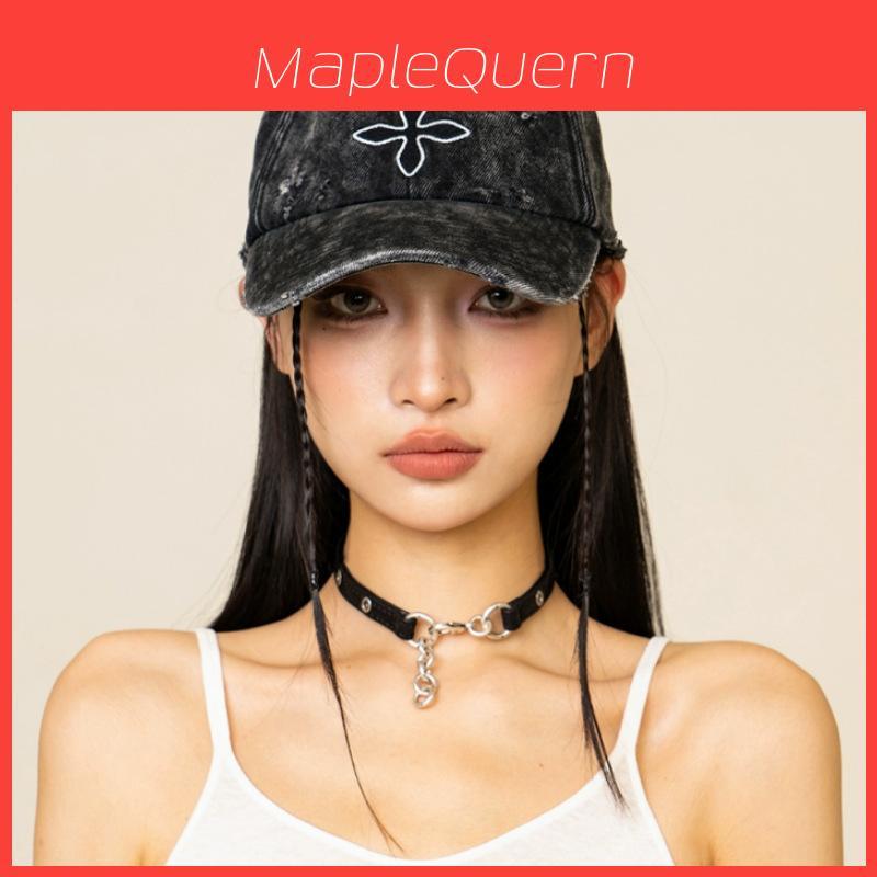 Cotton Baseball Cap With Embroidered Clover Pattern Adjustable Sun Protection Casual For Spring Autumn