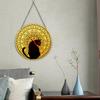 Decorative Iron Art Wall Decor Hanging Disc Christmas Sculpture for Bedroom Study Indoor
