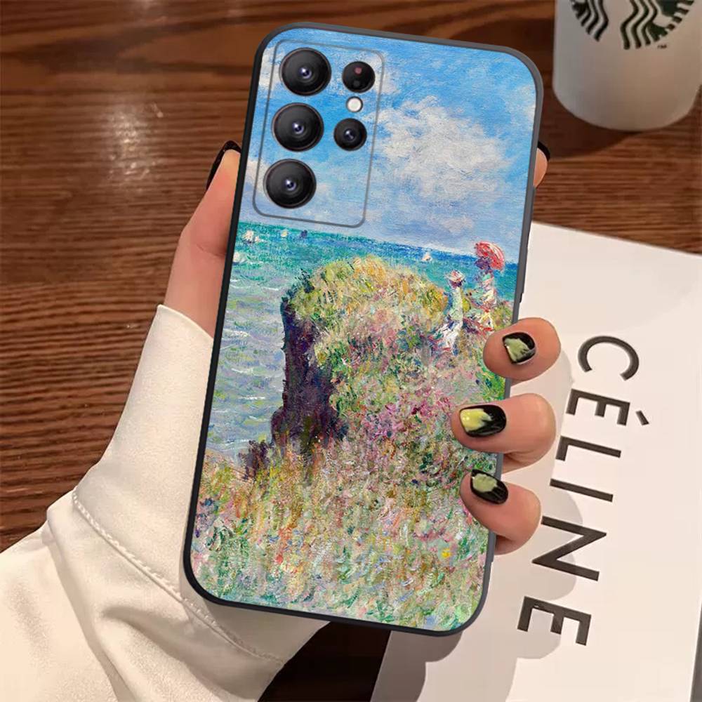 Claude Monet Impressionism Painter Case For Samsung Galaxy Case S25 S23 S22 S21 S30 S20 S10 Ultra Plus FE TPU Soft Cover