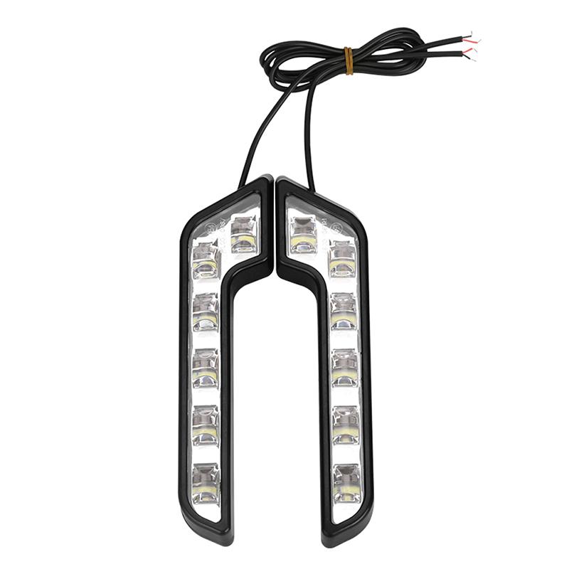 Daytime Running 12V 6 Led Lights L Shaped Driving Lamp Daytime Running Light