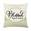 New Green Spring Pillowcase Spring Home Fabric Sofa Cushion Cover Bedroom Bedside Pillowcase