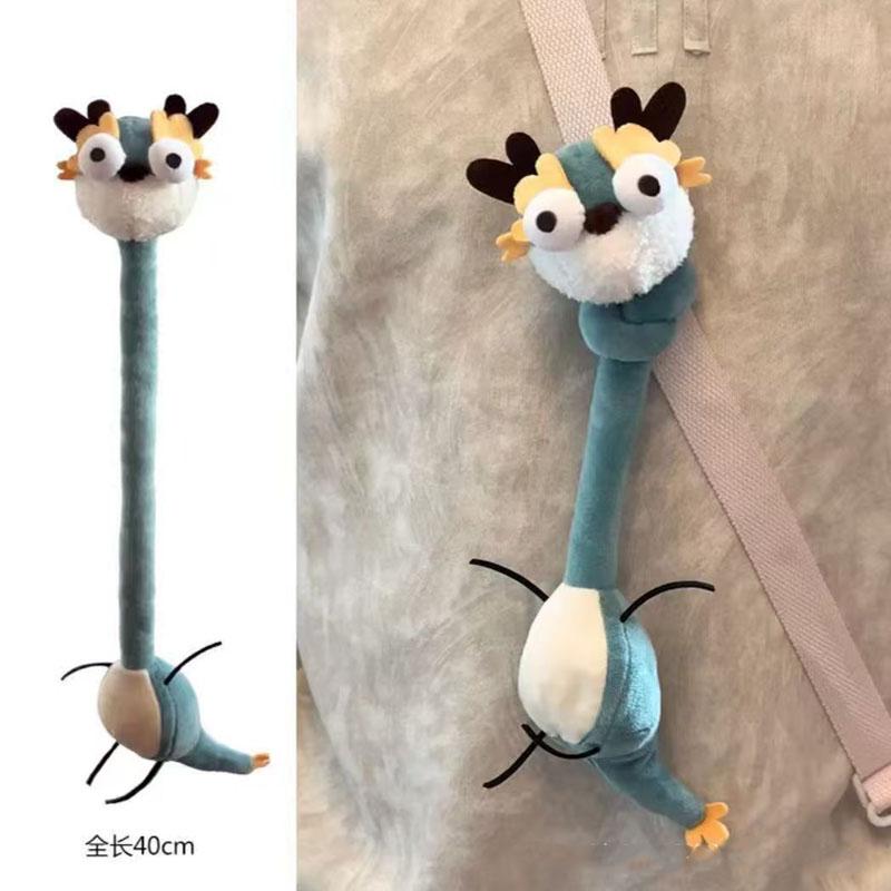 Long Neck Evil Sausage Dog & Chihuahua Plush Keychain Pendant Cute Stuffed Animal Doll for Machine Gift