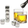 Stainless Steel Ice Cubes Reusable Food Grade 304 Quick Freeze Metal Cooling Cubes Anti Dilution Resistant for Home Party Bar To