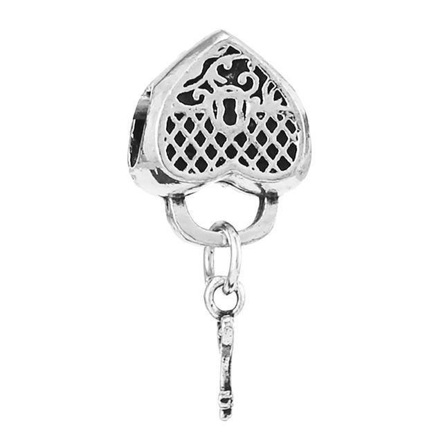 2pcs /Lot 45 Styles Key &Lock Sparkling Beads Charm Pendant Fit Diy Original Bracelets Necklaces For Women Men Jewelry Making