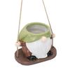 Swing Plant Pot Resin Cute Faceless Gnome Figurine Decorative Hanging Planter for Indoor Outdoor