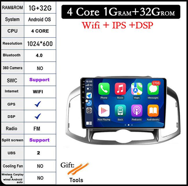 

9 для Chevrolet Captiva 1 2011-2016 Android 14 автомобильный радиоприемник мультимедиа авто видеоплеер стерео Carplay GPS навигация DSP