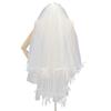 Elegant Puff Veil Bride Tulle HeadVeil Headpiece For Wedding Ceremony Double Layer Veil for Special Event Photography