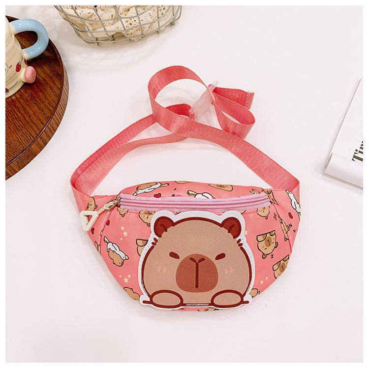 Crossbody Printed Capybara Chest Bag Children Cartoon Outdoor Leisure Waist Pack