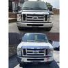 Front License Plate Frame Compatible with 2008-2014 Ford E-150 / E-250, 2008-2024 Ford E-350 Super Duty/E-450 Super Duty Front Bumper License Plate