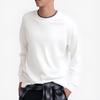 UNIQLO Solid Color Loose Fit Pullover Long Sleeve T-Shirt Men tops White 460319-00