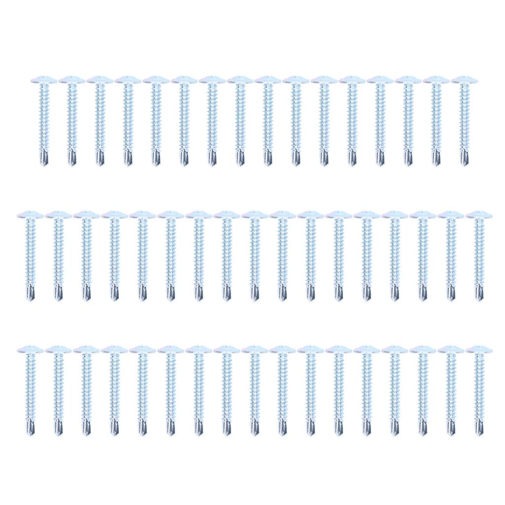 50PCS Head Drill Screws Galvanized Carbon Steel Self Drilling Screws 4.2x32mm