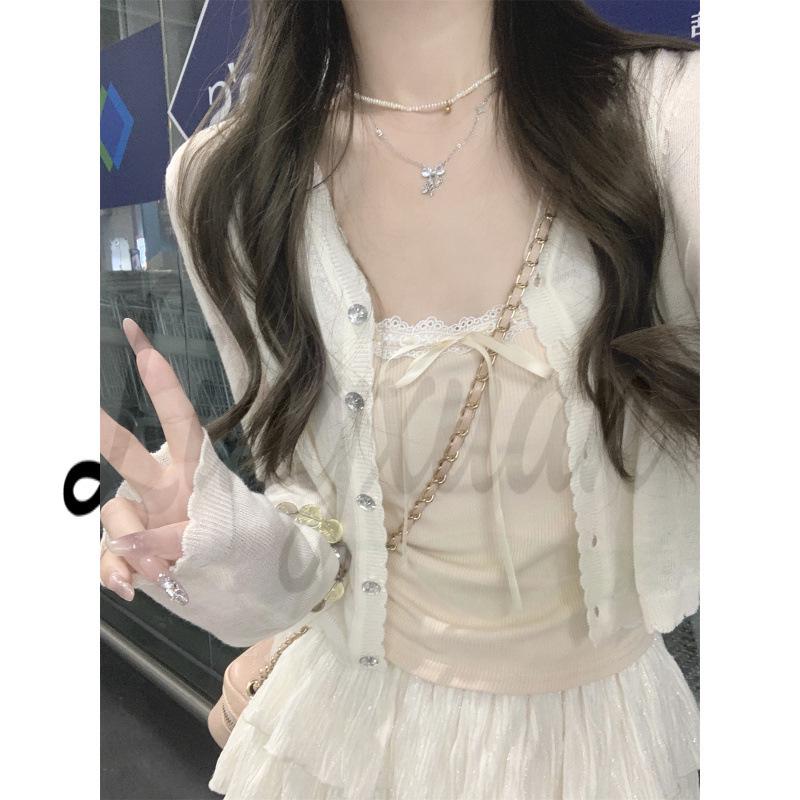 Summer Korean Lace-Trimmed Chic Camisole Tank Top