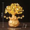 Árvore da sorte Riqueza Árvore de cristal amarelo Ornamentos de árvore de dinheiro natural Estilo Bonsai Riqueza Sorte Feng Shui Ornamentos Artesanato