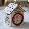 Christmas Tree Creative Decoration LED Colorful Lights Wooden House Hanging Pendants Ornaments for Home Christmas Party Accessor
