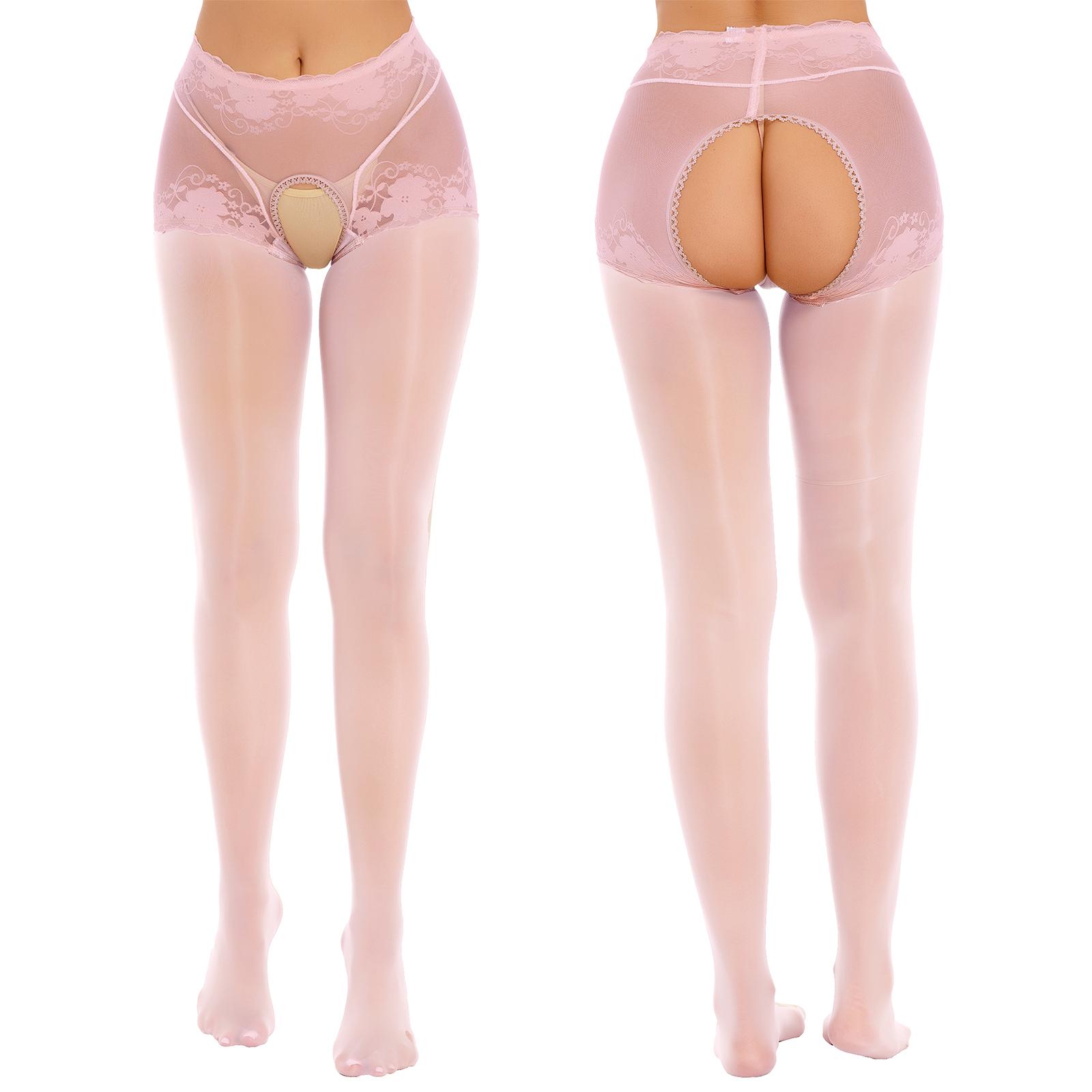 

Жіночі прозорі мереживні клаптеві панчохи Легінси Глянцеві колготки Подарунок на День Святого Валентина XL