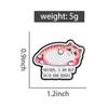 Fat Cat Enamel Pins Custom I AM BUT SKIN AND BONES Brooches Lapel Badges Clothes Funny Jewelry Gift for Kids Friends